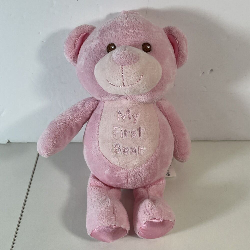 Pink My First BEAR w/ Clip 10” Rattle Plush Stuffed Toy by Kelly Toy